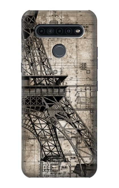 S3416 Eiffel Tower Blueprint Case For LG K41S