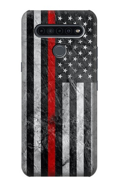 S3687 Firefighter Thin Red Line American Flag Case For LG K41S