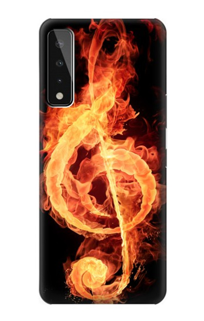 S0493 Music Note Burn Case For LG Stylo 7 4G