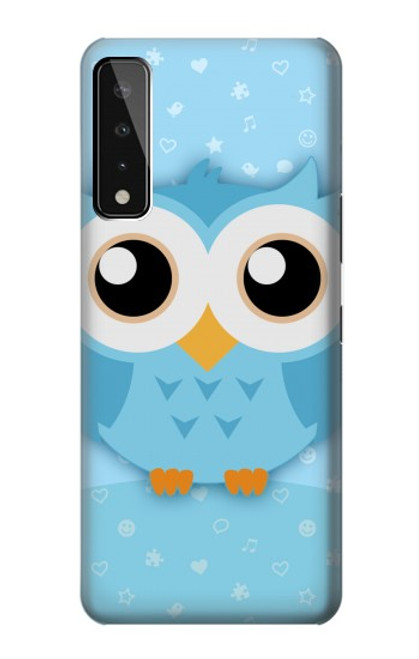 S3029 Cute Blue Owl Case For LG Stylo 7 4G