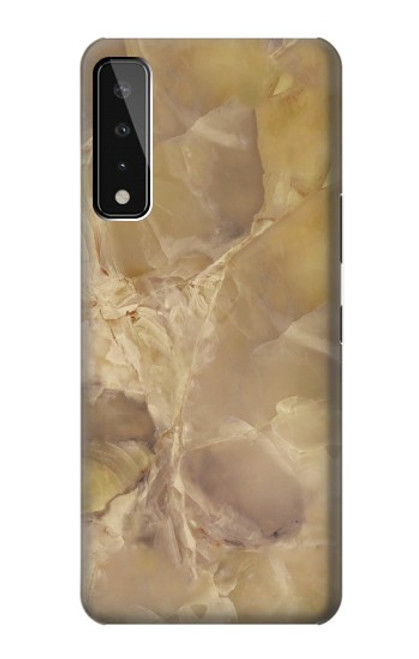 S3240 Yellow Marble Stone Case For LG Stylo 7 4G