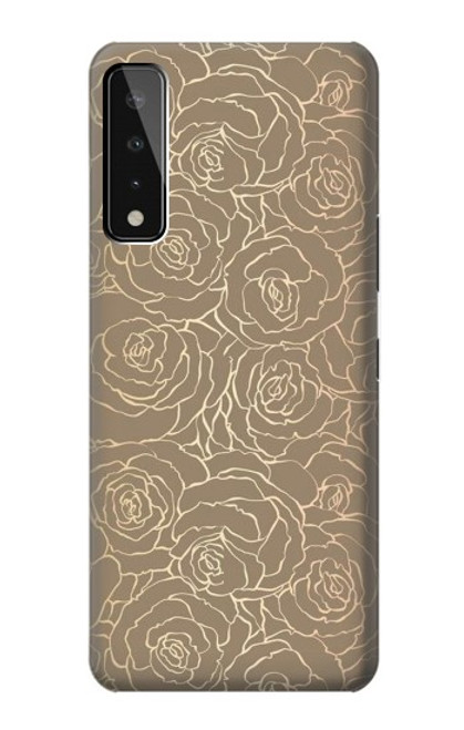 S3466 Gold Rose Pattern Case For LG Stylo 7 5G