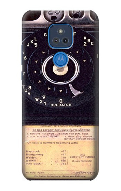S0086 Payphone Vintage Case For Motorola Moto G Play (2021)