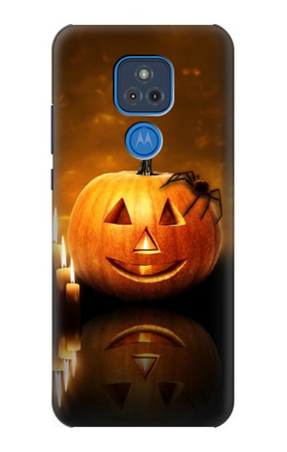 S1083 Pumpkin Spider Candles Halloween Case For Motorola Moto G Play (2021)