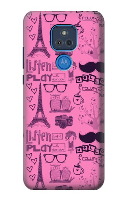 S2885 Paris Pink Case For Motorola Moto G Play (2021)