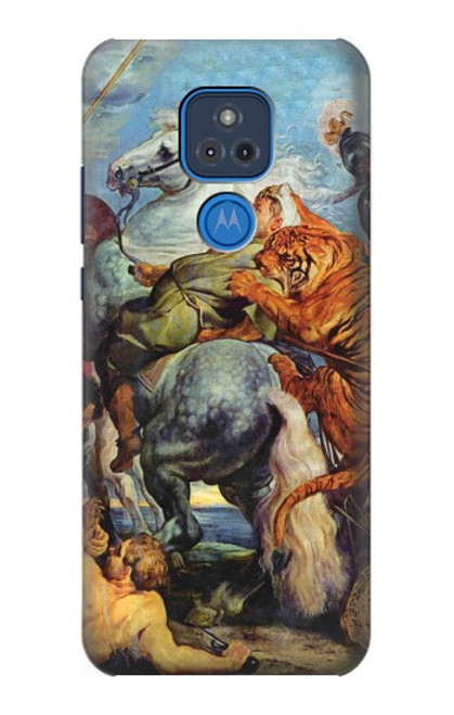 S3331 Peter Paul Rubens Tiger und Lowenjagd Case For Motorola Moto G Play (2021)