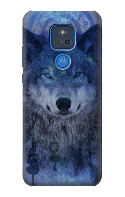 S3410 Wolf Dream Catcher Case For Motorola Moto G Play (2021)