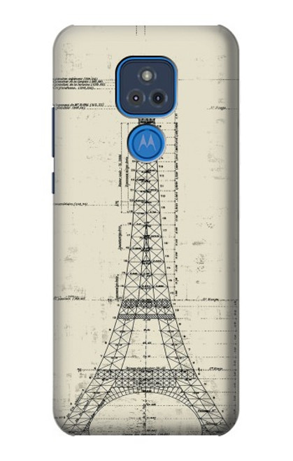 S3474 Eiffel Architectural Drawing Case For Motorola Moto G Play (2021)