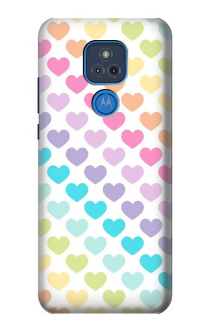 S3499 Colorful Heart Pattern Case For Motorola Moto G Play (2021)