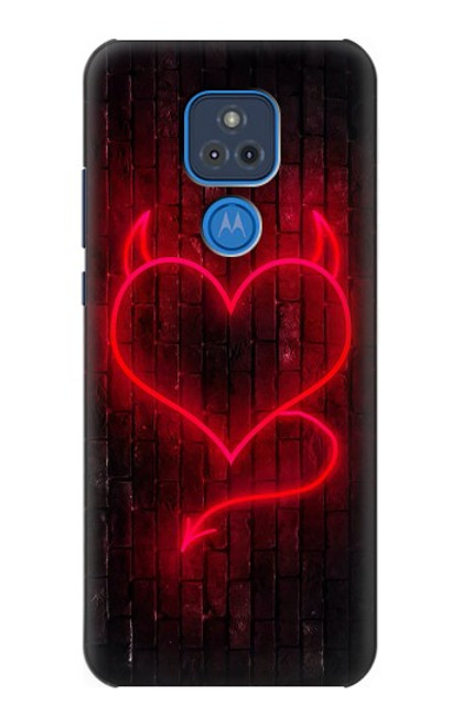 S3682 Devil Heart Case For Motorola Moto G Play (2021)