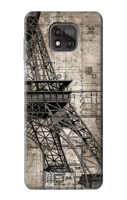 S3416 Eiffel Tower Blueprint Case For Motorola Moto G Power (2021)