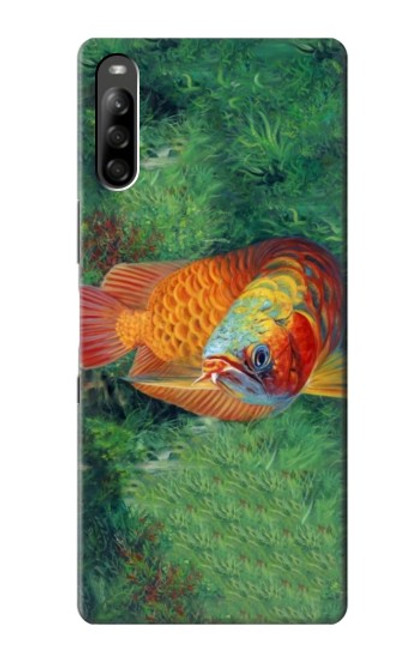 S1157 Red Arowana Fish Case For Sony Xperia L5