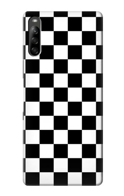 S1611 Black and White Check Chess Board Case For Sony Xperia L5