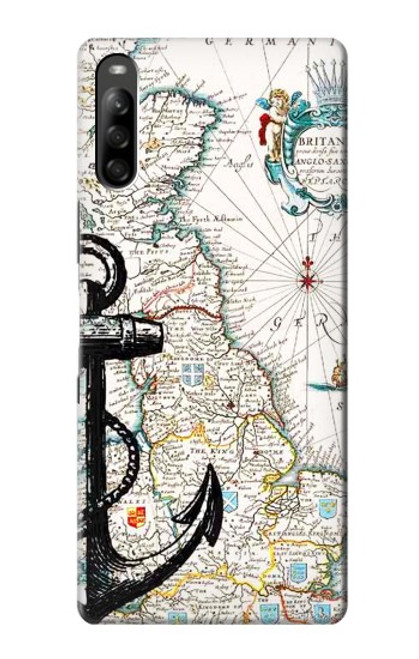 S1962 Nautical Chart Case For Sony Xperia L5