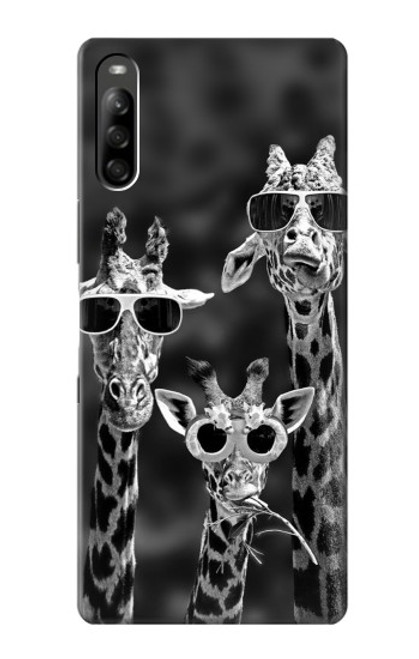 S2327 Giraffes With Sunglasses Case For Sony Xperia L5