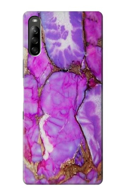 S2907 Purple Turquoise Stone Case For Sony Xperia L5