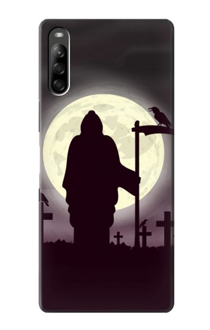 S3262 Grim Reaper Night Moon Cemetery Case For Sony Xperia L5