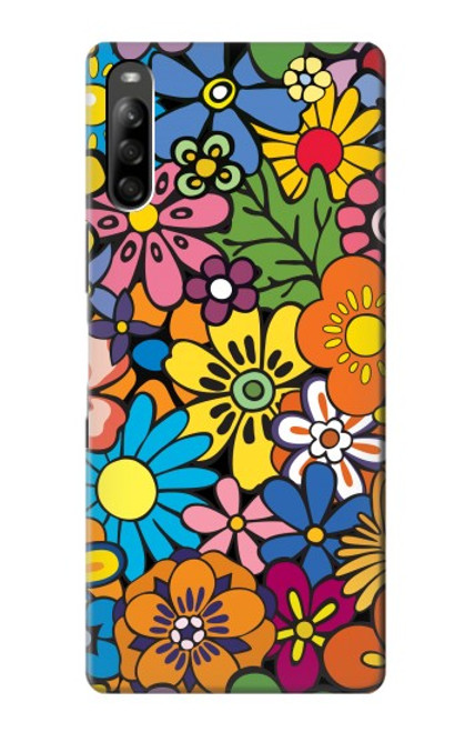 S3281 Colorful Hippie Flowers Pattern Case For Sony Xperia L5