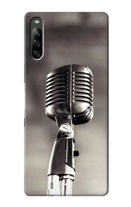 S3495 Vintage Microphone Case For Sony Xperia L5