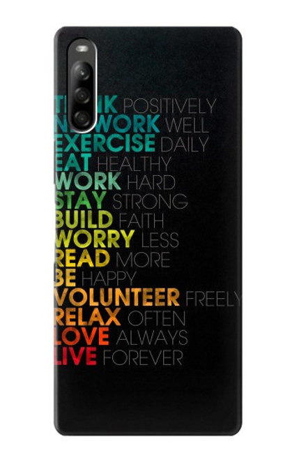 S3523 Think Positive Words Quotes Case For Sony Xperia L5