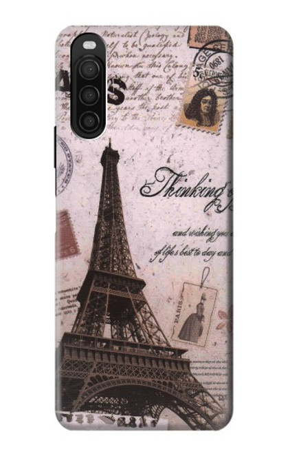 S2211 Paris Postcard Eiffel Tower Case For Sony Xperia 10 III