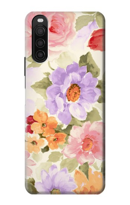 S3035 Sweet Flower Painting Case For Sony Xperia 10 III
