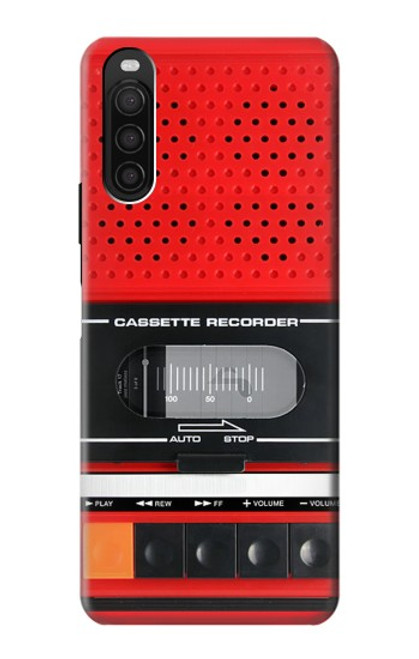 S3204 Red Cassette Recorder Graphic Case For Sony Xperia 10 III