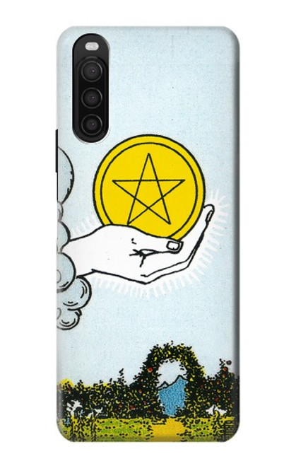S3722 Tarot Card Ace of Pentacles Coins Case For Sony Xperia 10 III