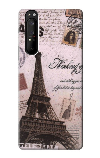 S2211 Paris Postcard Eiffel Tower Case For Sony Xperia 1 III