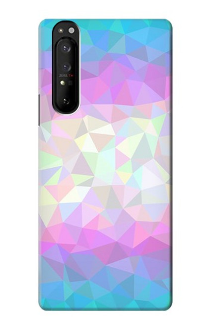 S3747 Trans Flag Polygon Case For Sony Xperia 1 III