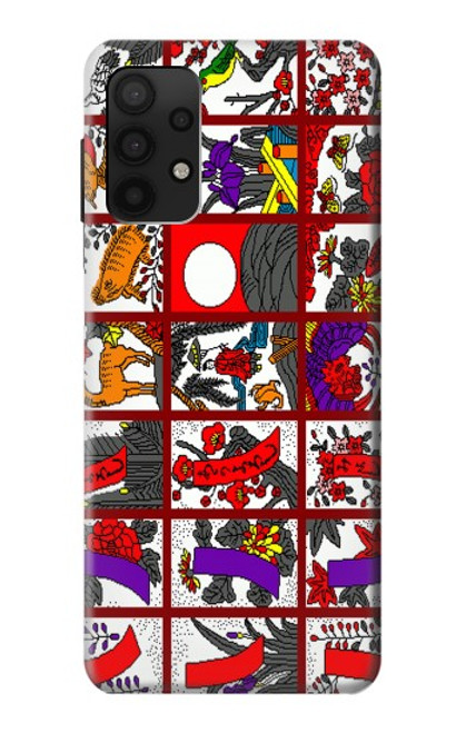 S1923 Hanafuda Japanese Flower Card Case For Samsung Galaxy A32 4G