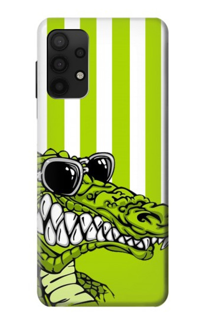 S2323 Funny Green Alligator Crocodile Case For Samsung Galaxy A32 4G