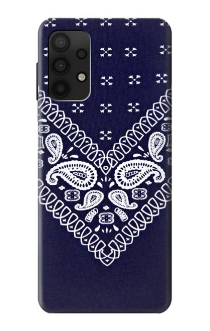 S3357 Navy Blue Bandana Pattern Case For Samsung Galaxy A32 4G