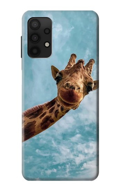 S3680 Cute Smile Giraffe Case For Samsung Galaxy A32 4G