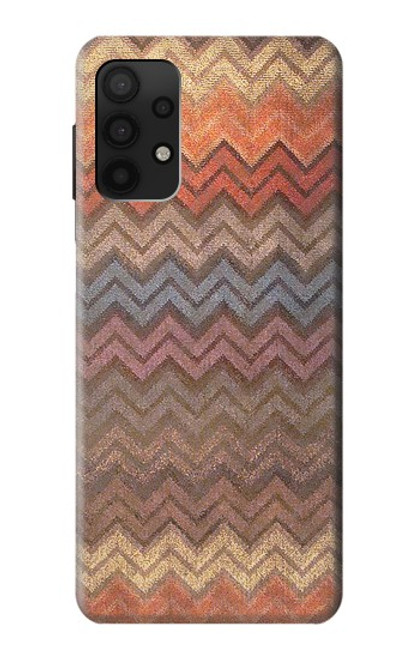 S3752 Zigzag Fabric Pattern Graphic Printed Case For Samsung Galaxy A32 4G