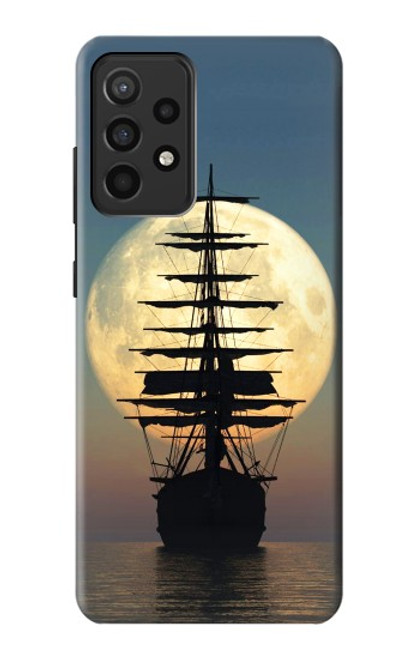 S2897 Pirate Ship Moon Night Case For Samsung Galaxy A52, Galaxy A52 5G