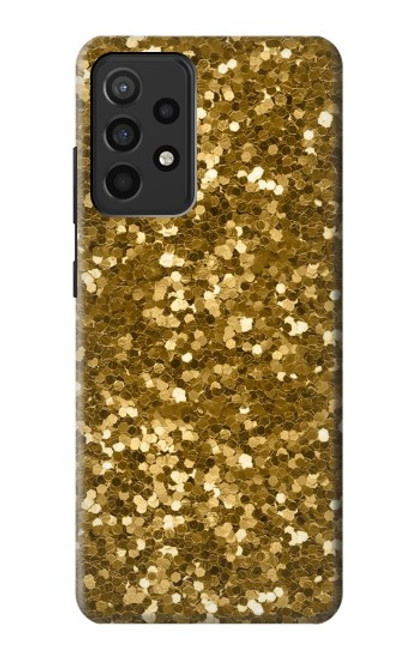 S3388 Gold Glitter Graphic Print Case For Samsung Galaxy A52, Galaxy A52 5G