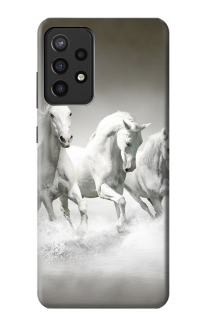 S0933 White Horses Case For Samsung Galaxy A72, Galaxy A72 5G