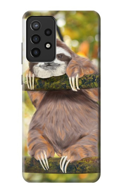 S3138 Cute Baby Sloth Paint Case For Samsung Galaxy A72, Galaxy A72 5G