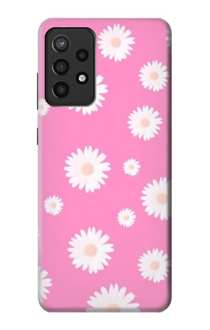 S3500 Pink Floral Pattern Case For Samsung Galaxy A72, Galaxy A72 5G