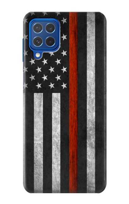 S3472 Firefighter Thin Red Line Flag Case For Samsung Galaxy M62
