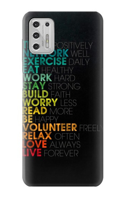 S3523 Think Positive Words Quotes Case For Motorola Moto G Stylus (2021)