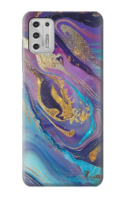 S3676 Colorful Abstract Marble Stone Case For Motorola Moto G Stylus (2021)