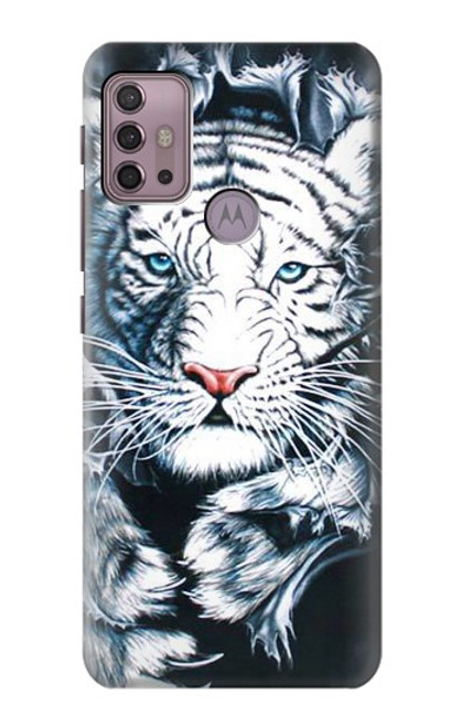 S0265 White Tiger Case For Motorola Moto G30, G20, G10