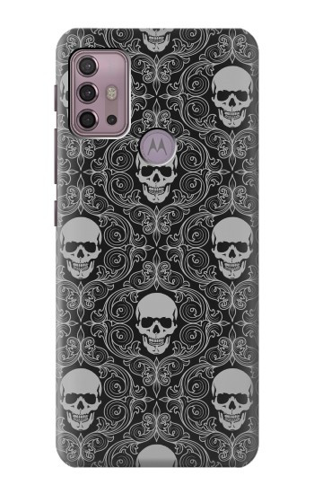 S2371 Skull Vintage Monochrome Pattern Case For Motorola Moto G30, G20, G10