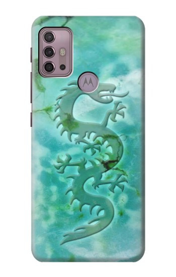S2653 Dragon Green Turquoise Stone Graphic Case For Motorola Moto G30, G20, G10