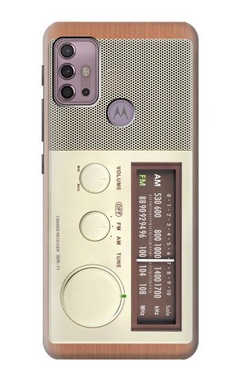 S3165 FM AM Wooden Receiver Graphic Case For Motorola Moto G30, G20, G10