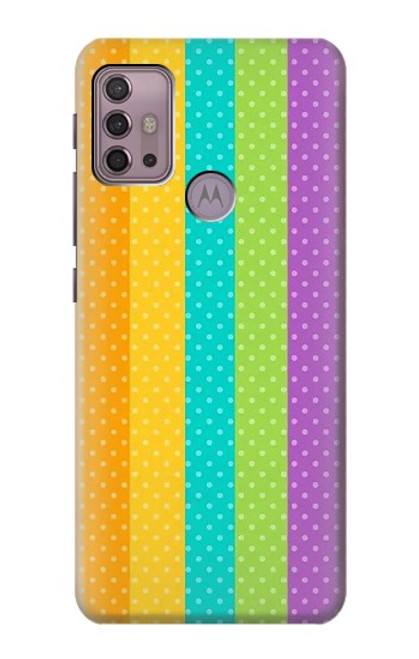 S3678 Colorful Rainbow Vertical Case For Motorola Moto G30, G20, G10