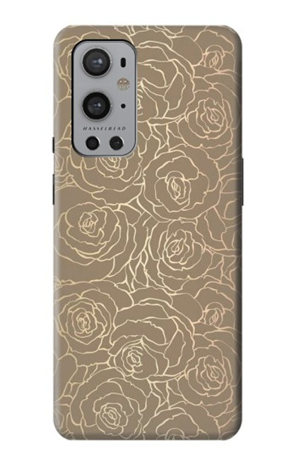 S3466 Gold Rose Pattern Case For OnePlus 9 Pro