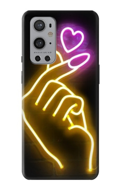 S3512 Cute Mini Heart Neon Graphic Case For OnePlus 9 Pro